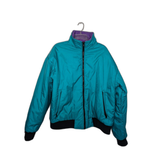 Vintage Woolrich Reversible Puffer Jacket Womens Sz L Retro Throwback - Picture 9 of 12